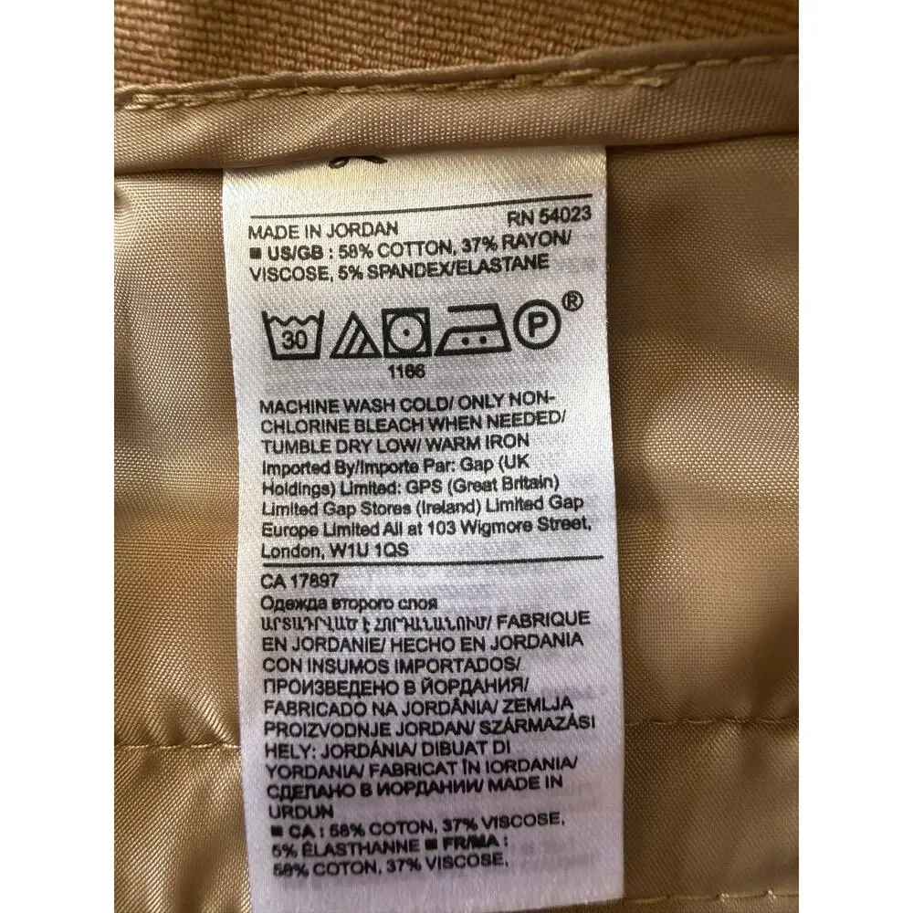 Banana Republic Sloane Women’s Petite Size 10P Tan Cotton-Viscose Blend Pants